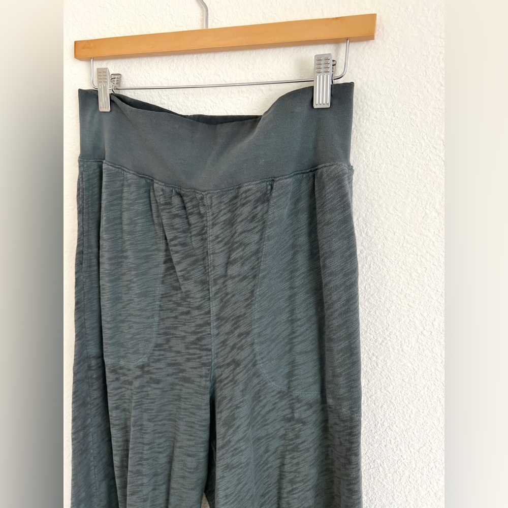 ATM lounge pants / soft slub jersey burn out wide leg pants / size S - Picture 4 of 6